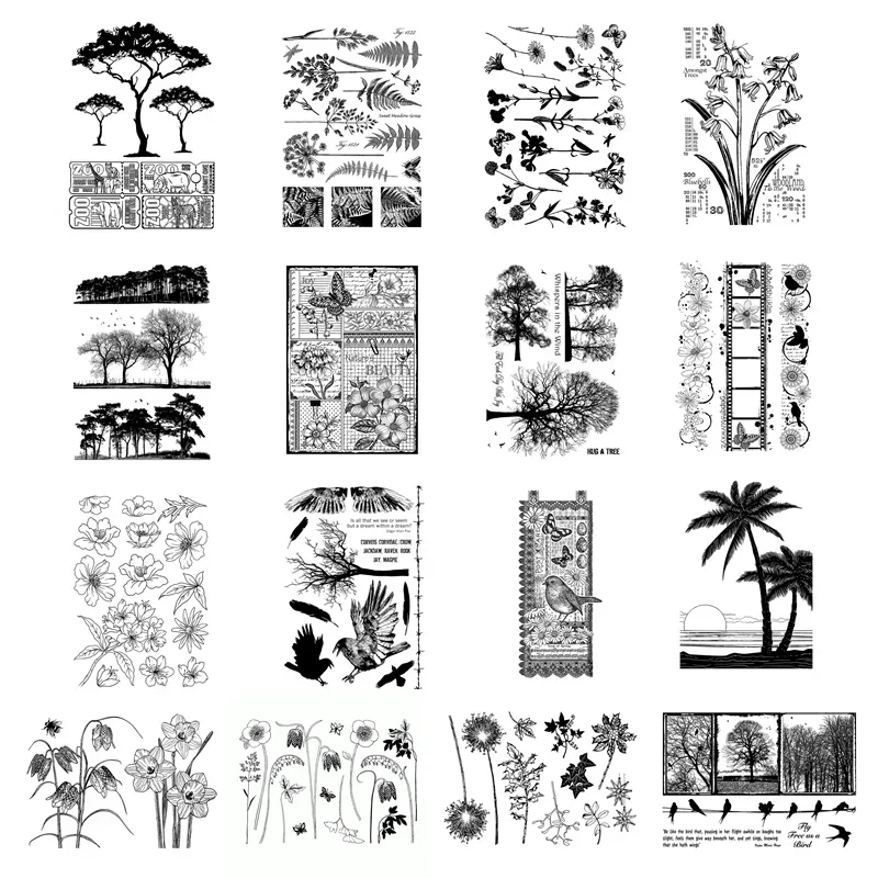 Candle Making Guide - Timbres transparents pour plantes, pour Scrapbooking,